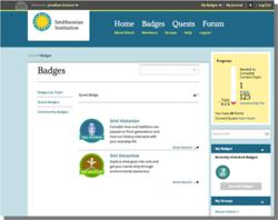 Smithsonian Badges Program Screenshot