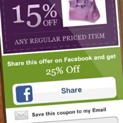 Mobile Coupon with Social Sharing