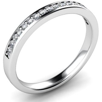 Diamond Set Wedding Ring in Palladium