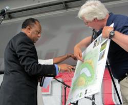 On April 21st, in conjunction with the Richmond Earth Day Festival, Mayor Dwight Jones and Ralph White dedicated the park to the City of Richmond.
