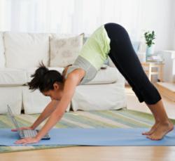 woman working out online with XT50
