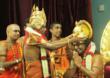 His Holiness Paramahamsa Nithyananda being coronated as the 293rd pontiff of Madurai Aadheenam, the world?s most ancient living Hindu religious organization.