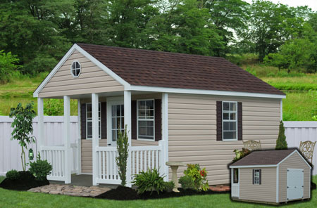 Garden Storage Sheds from NC - The Clubhous Vinyl Sheds - Clubhouse in ...