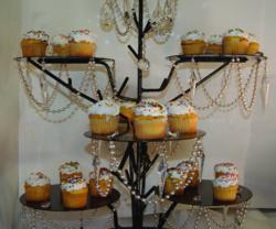 Cupcake Stand Dressed with MAGNETIC Light Charms