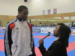 Young Reporter interviewing GB Taekwondo Athlete Lutalo Muhammad