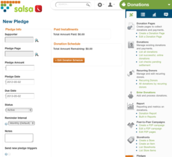 Salsa Donations, Salsa Fundraise, New Salsa Donations Tools