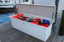 Dock boxes are the perfect way to keep safety gear protected and accessible