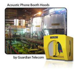 Acoustic phone booth hood