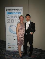 Luxury for Less Founder Chris Lee and Louise Prien (Head of Customer Service) Pictured with Award