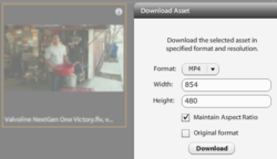 Self-serve web based Lightbox with Video assets