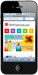 Ultra Fragrances' Mobile Website