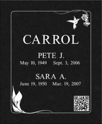 Headstone With QR Code