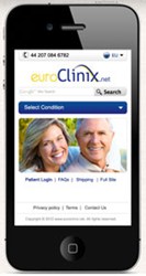 euroClinix mobile site