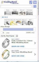 WeddingBands.com Mobile Site
