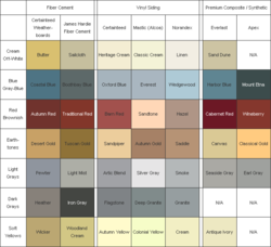 Wolverine Siding Color Chart