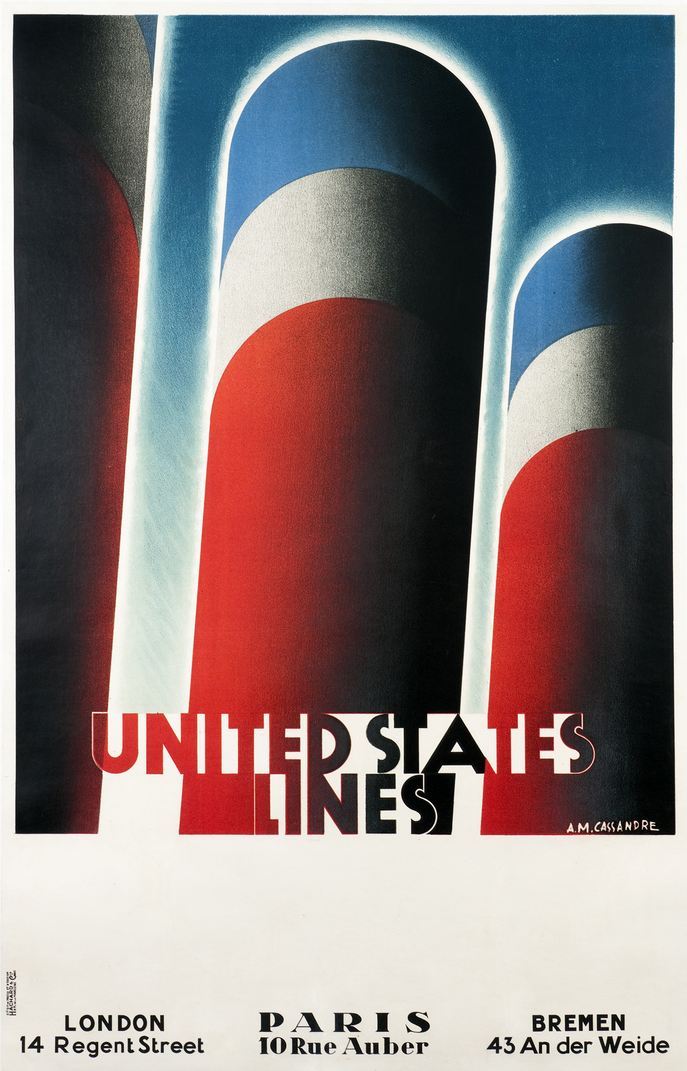A M Cassandre United States Lines Art Deco Poster Vintage Poster Art Deco Poster