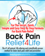 Drug Free Back Pain Relief Announced