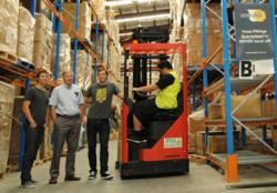 Tim Kierath, Ben, Kierath and James Kierath in Hoselink's warehouse in Bookvale, NSW