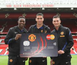 Manchester United Credit Card launch with Welbeck, Smalling and Macheda