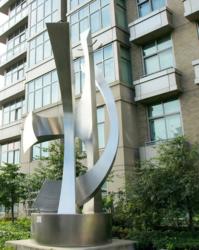 Aria made of stainless steel and over 16 feet tall