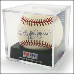The PSA/DNA verified and graded baseball being auctioned on PoliceAuctions.com. PoliceAuctions.com is known for their listing of police auctions and government auctions.