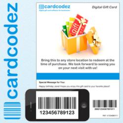 CardCodez.com virtual gift card software for businesses