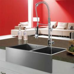 A Selection Stainless Steel Sinks And Modern Kitchen Faucets For A