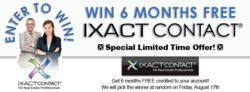 Banner for IXACT Contact's real estate contact management Facebook sweepstakes