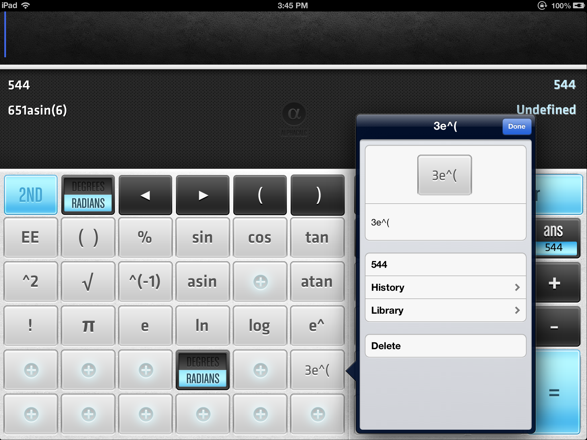 iPad and iPhone Calculator App “Alpha Calc” Universal Edition Launches