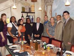Jeffrey Katz and Walter Ledda congratulate new legal secretary graduates