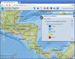 CATHALAC, coastal vulnerability, coastal erosion, storm surge, GIS