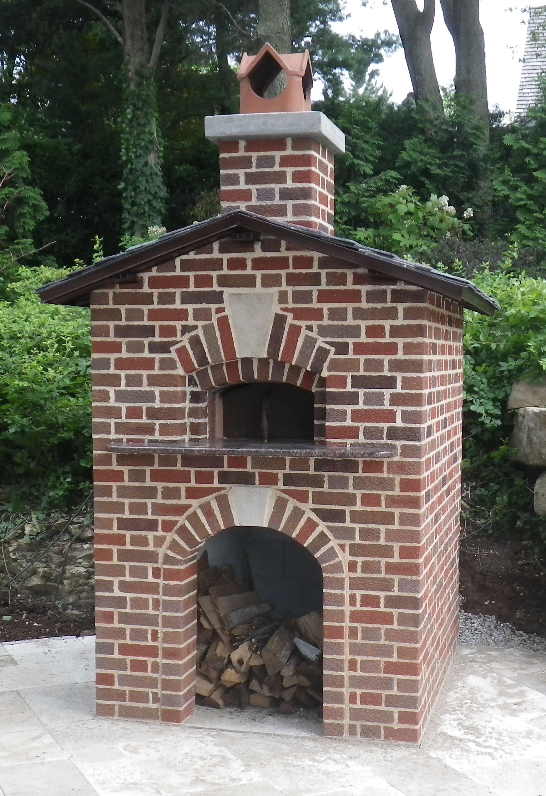 wood burning brick oven