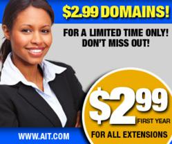 Register & Transfer Domains for $2.99