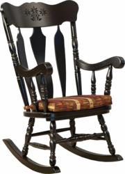 A rich finish accents the Heartland Rocker.