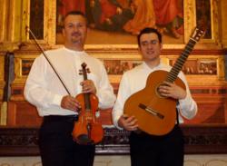 Sator Duo perform Spanish and South American traditional folk dances on the violin and guitar.