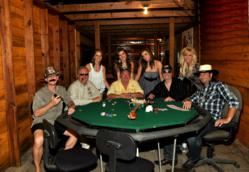 The Texas Poker Store's cast and crew for the "I May Be Bluffin'" Music Video