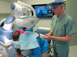 Dr. Bernstein performing robotic hair transplant at Bernstein Medical in New York City
