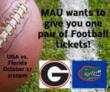 UGA vs. Florida Sweepstakes- Enter Today for Your Chance to Win