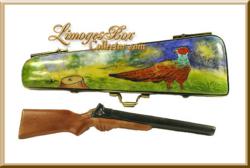 Pheasant Hunting Case Limoges Box www.LimogesBoxCollector.com