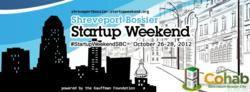 A promotional image for Startup Weekend in Shreveport, Louisiana