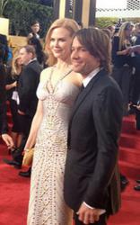 Nicole Kidman and Keith Urban at the 2012 Golden Globe Awards