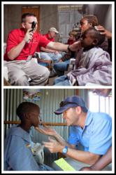 Dr. Glenn Ellisor and Jim Schneider assist the Sight Ministries team during the 2011 Kenya mission trip.
