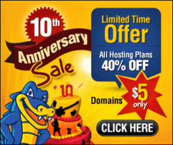 Hostgator Birthday Promotion