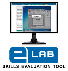 eLab Skills Evaluation Tool - picture of computer screen with test question