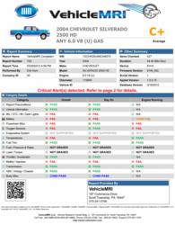 VehicleMRI Vehicle Inspection Report