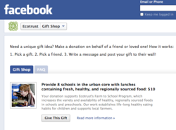 Ecotrust's Facebook Social Giving App