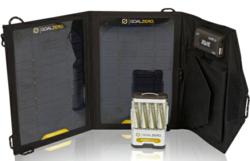 goal zero guide 10 adventure kit, solar panel, battery pack