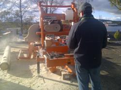 Norwood portable sawmill in action