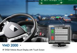 VMD 2000 - 8" SVGA Vehicle Mount Display with Touch Screen and LVDS Interface