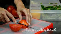 The cutting board lid seals all separately